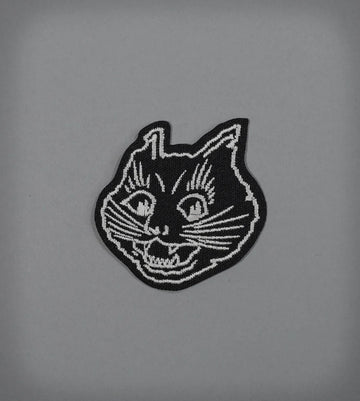 Night Cat Canvas Patch - Black