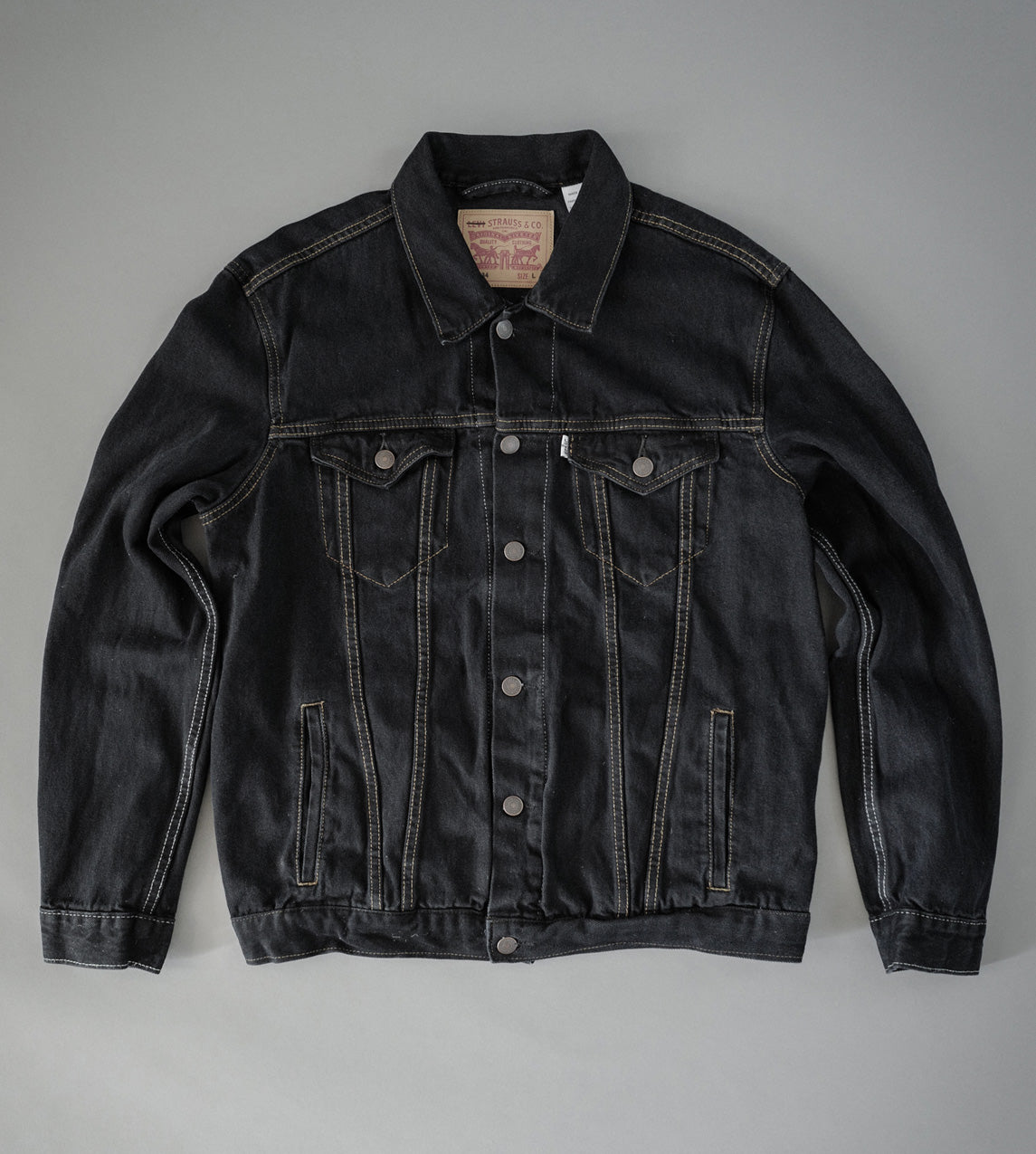 Crushed Skull Levis Vintage Denim Jacket Shrimp Sauce