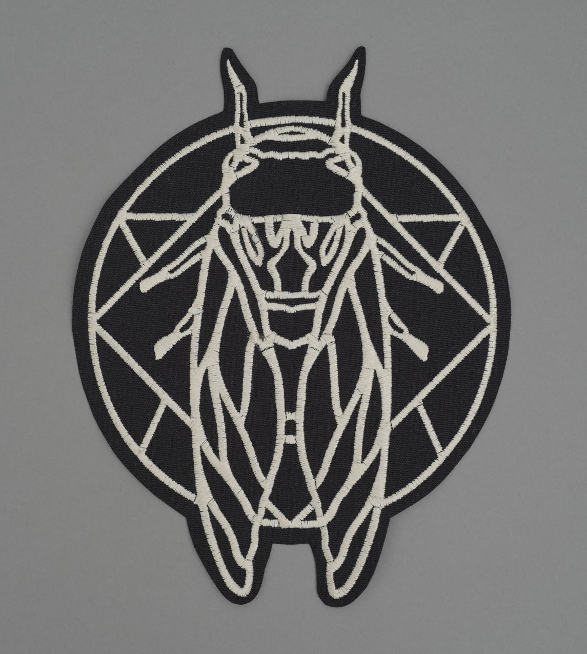 Cicada Canvas Back Patch Black Shrimp Sauce