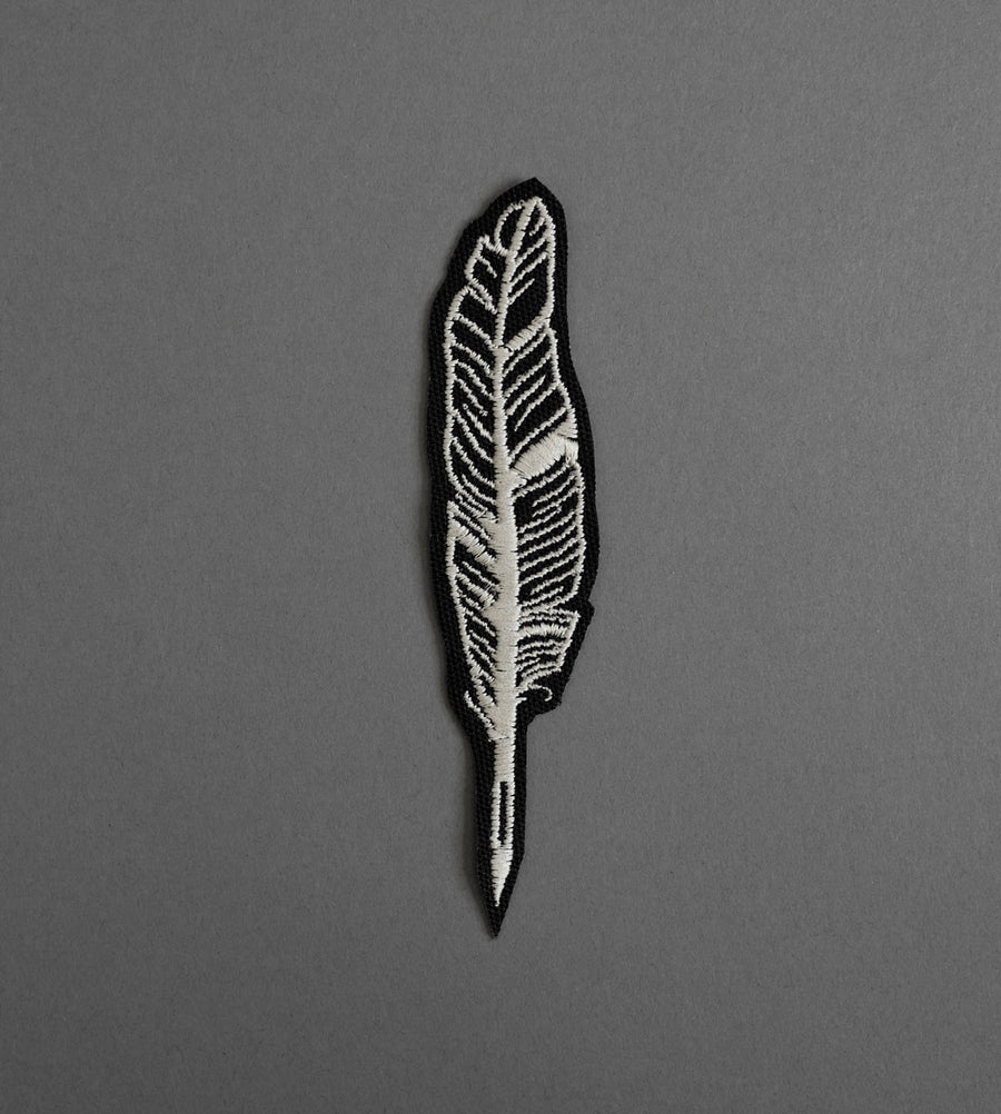 Feather Canvas Patch - Black