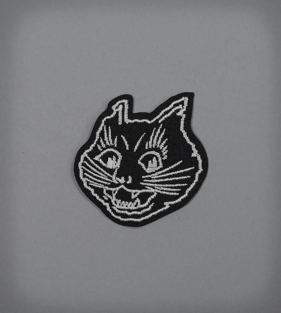 Night Cat Canvas Patch - Black