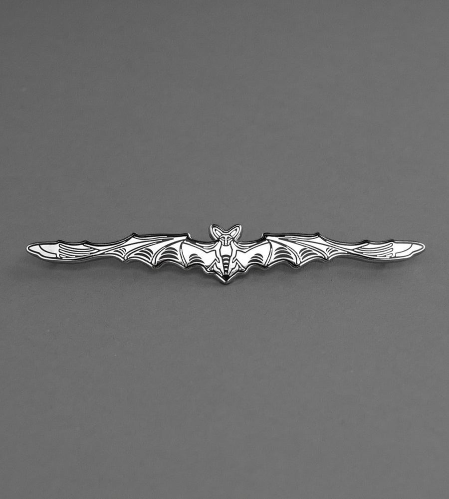 Bat Charm Pin Silver