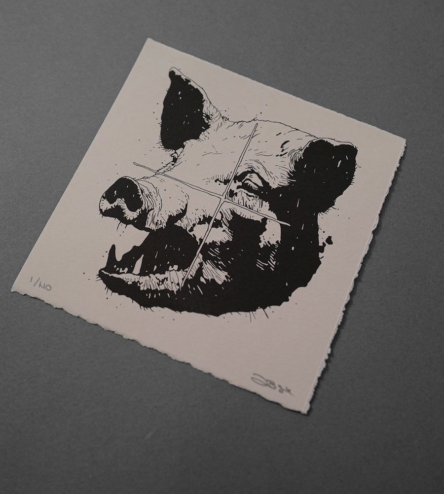 The Pig Cross - High-Quality Print