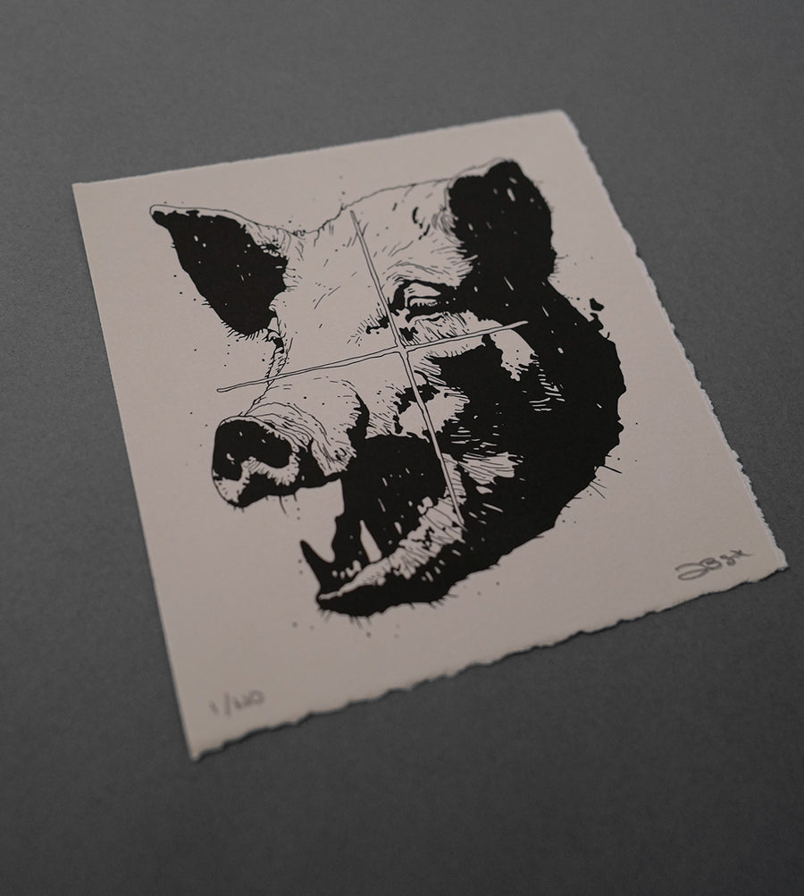 The Pig Cross - High-Quality Print