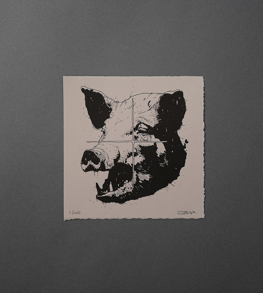 The Pig Cross - High-Quality Print