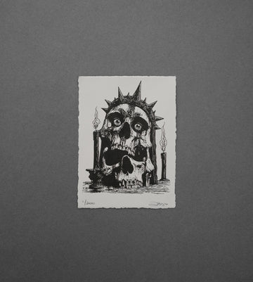 Stacked Skulls - High-Quality Print