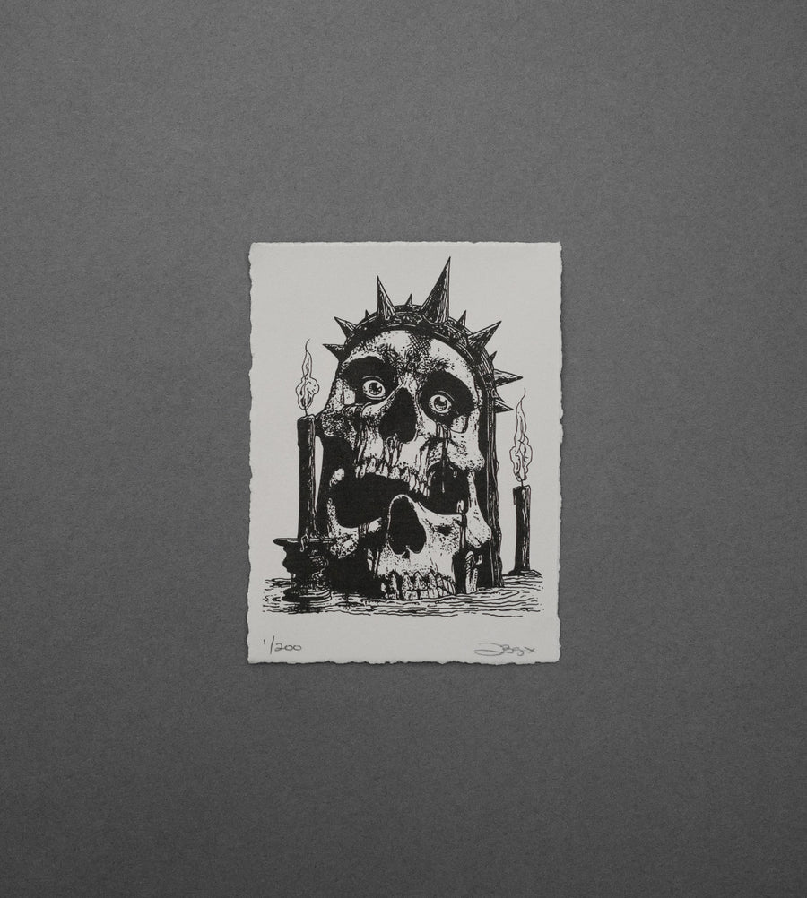 Stacked Skulls - High-Quality Print