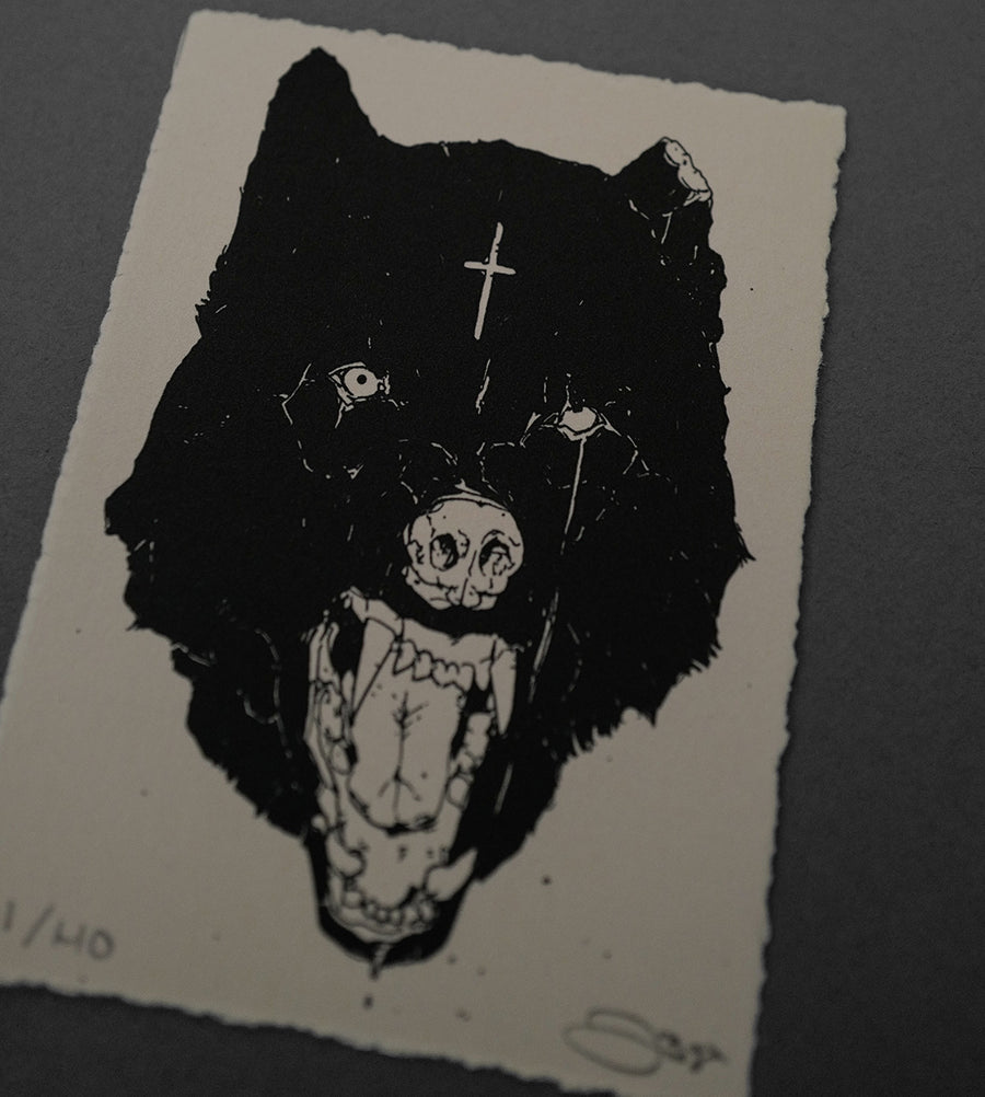 Torn Wolf  - High-Quality Print