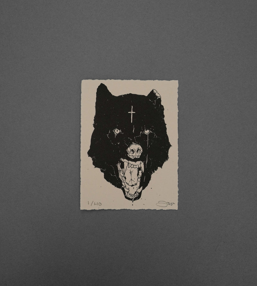 Torn Wolf  - High-Quality Print