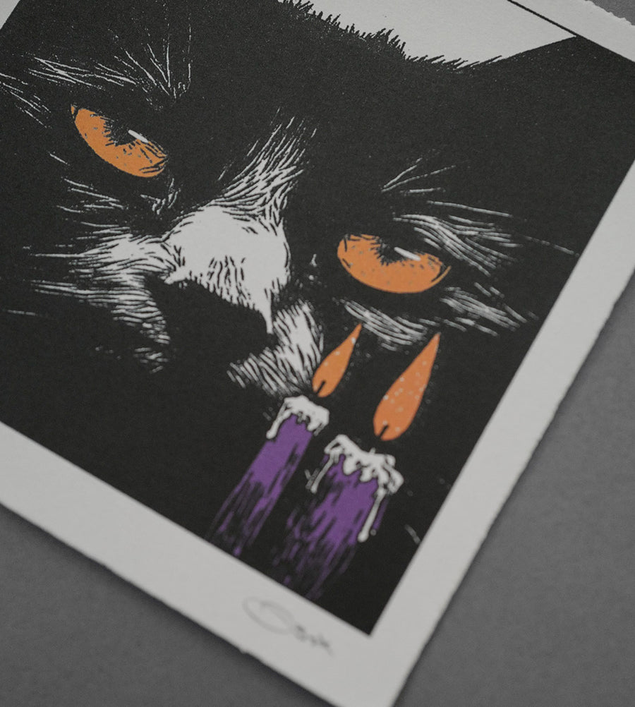 Purple Candles - High-Quality Print