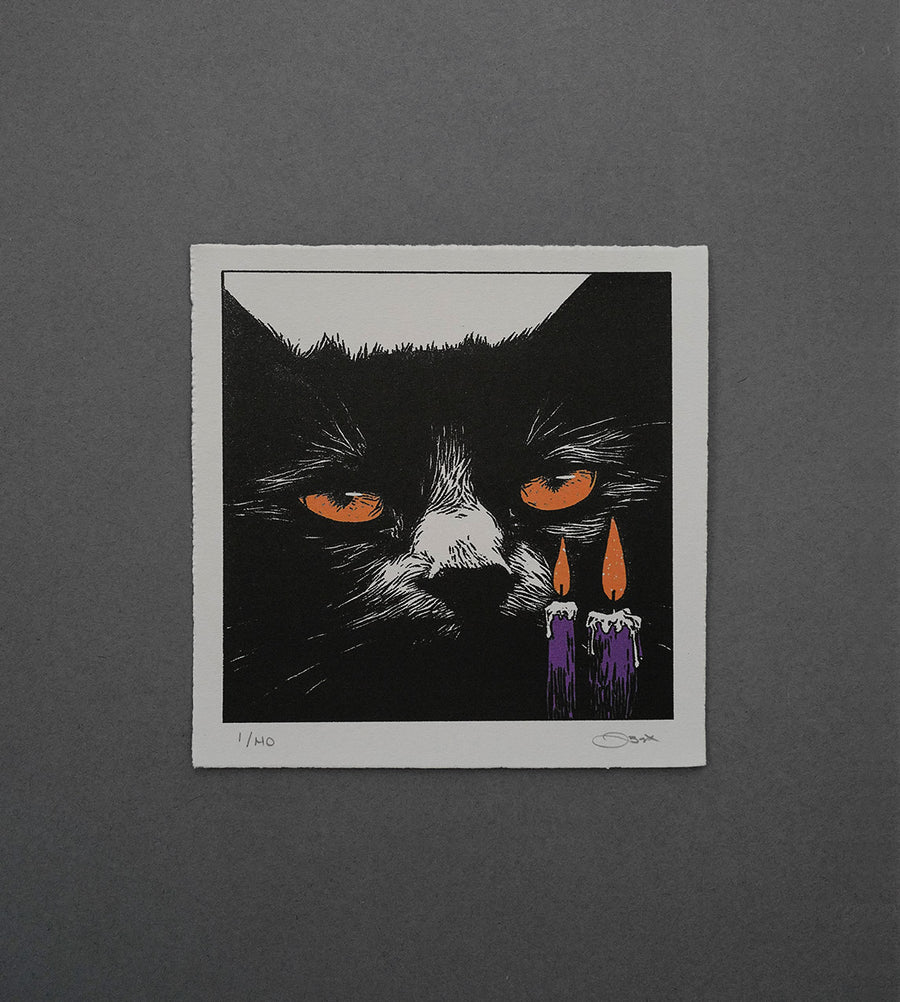 Purple Candles - High-Quality Print