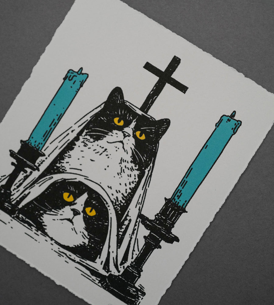 Blue Candles - High-Quality Print