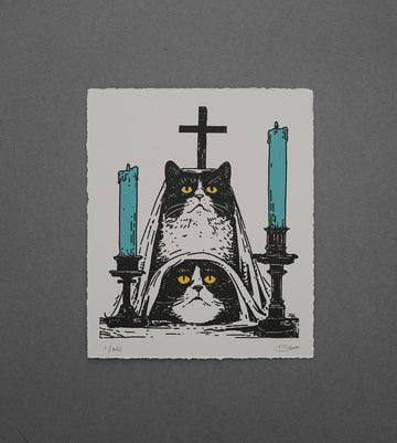 Blue Candles - High-Quality Print