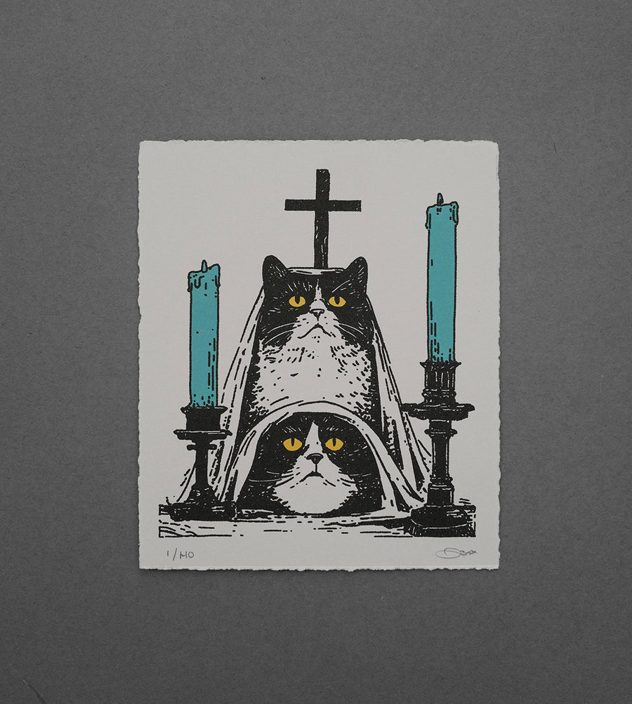 Blue Candles - High-Quality Print