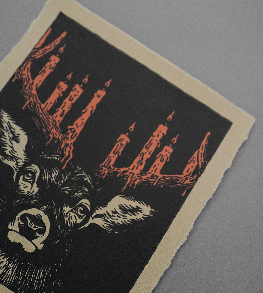 Red Antlers - High-Quality Print