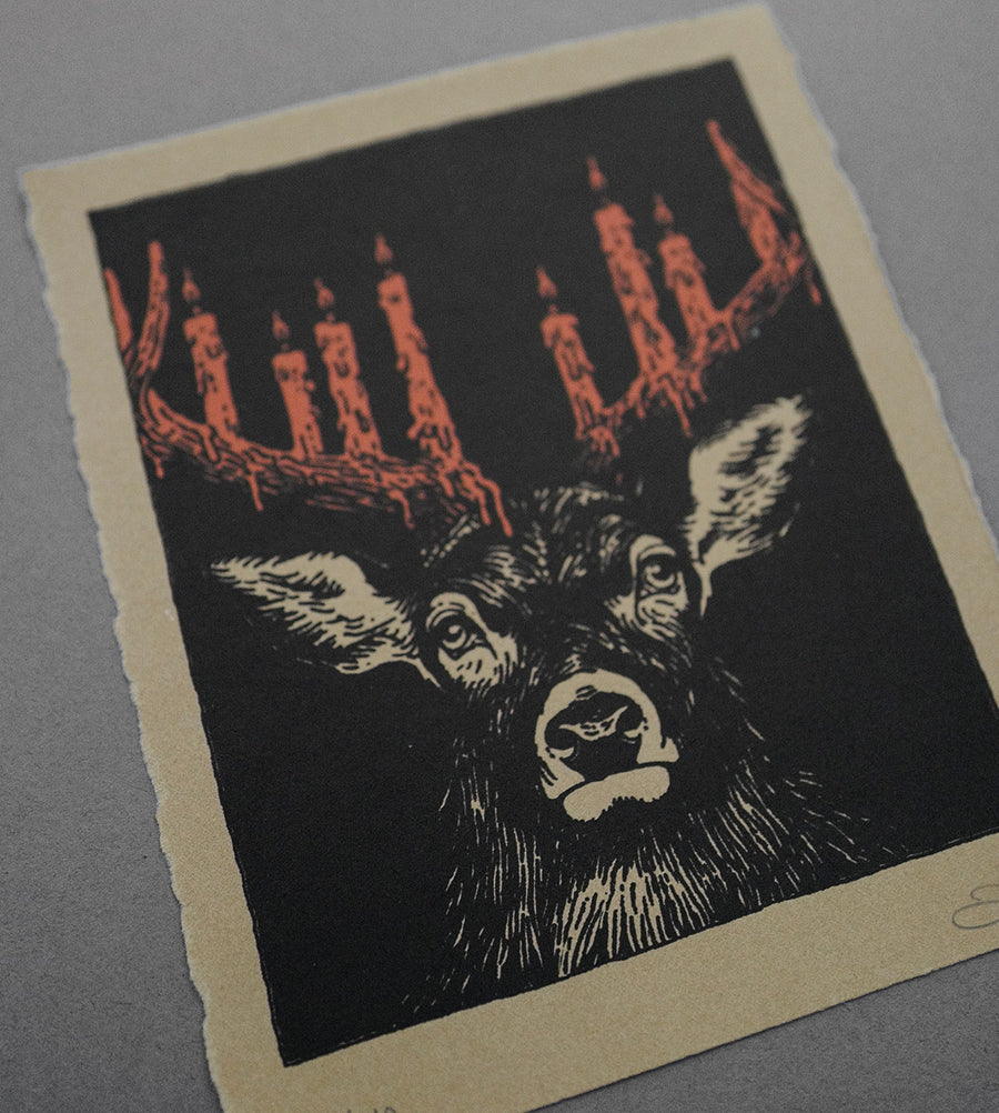Red Antlers - High-Quality Print