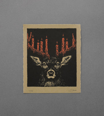 Red Antlers - High-Quality Print