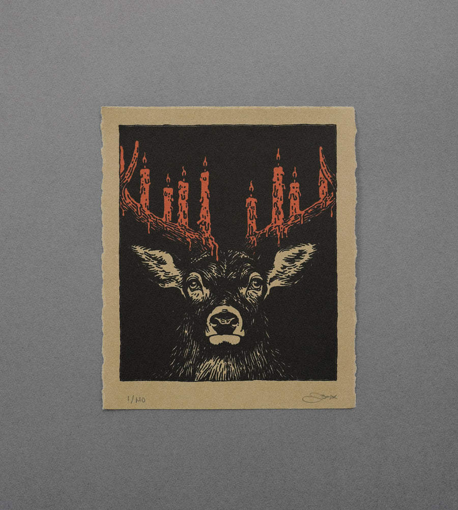 Red Antlers - High-Quality Print