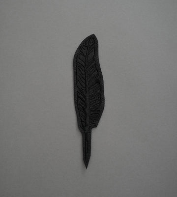 Feather Canvas Patch - Monochrome