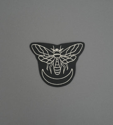 Crescent Moth Leather Patch