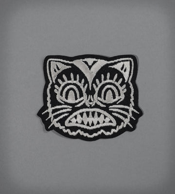 Demon Cat Canvas Patch - Black