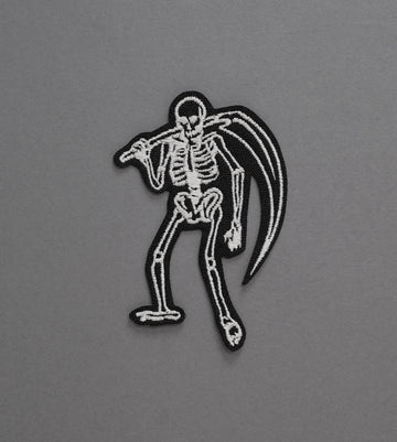 Skeleton Reaper Canvas Patch - Black
