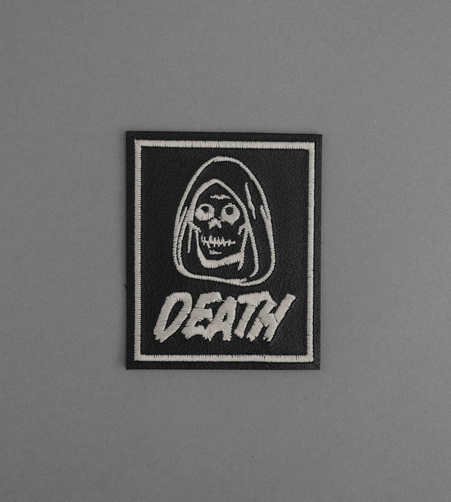 Death Wave Skull Leather Patch