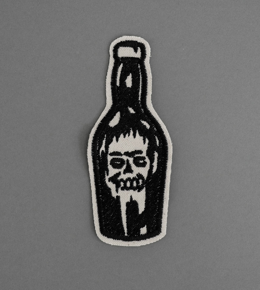 Ghost Bottle Canvas Patch - Cream