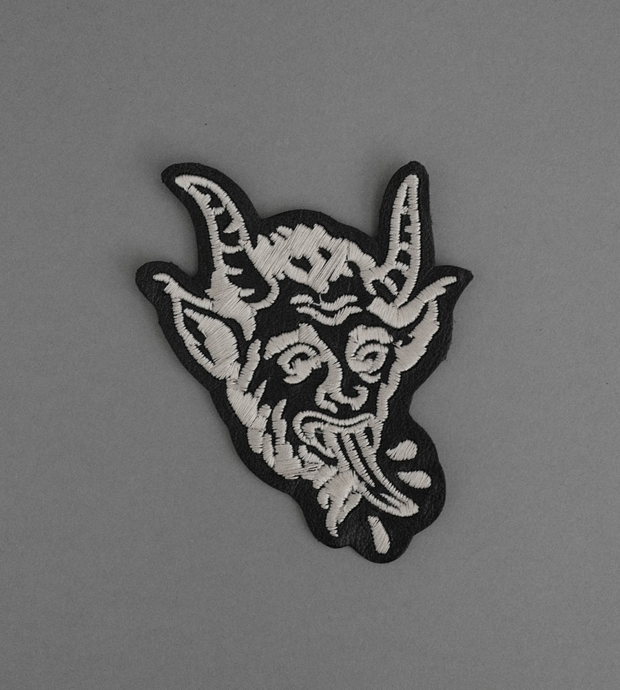 Silver Tongue Leather Patch