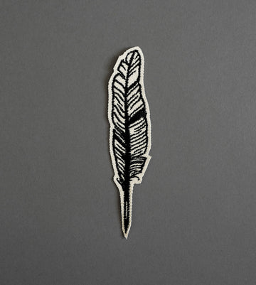 Feather Canvas Patch - Cream